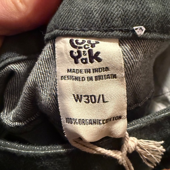 BNWT Lucy & Yak cropped Drew jeans in posey green - Picture 4 of 5